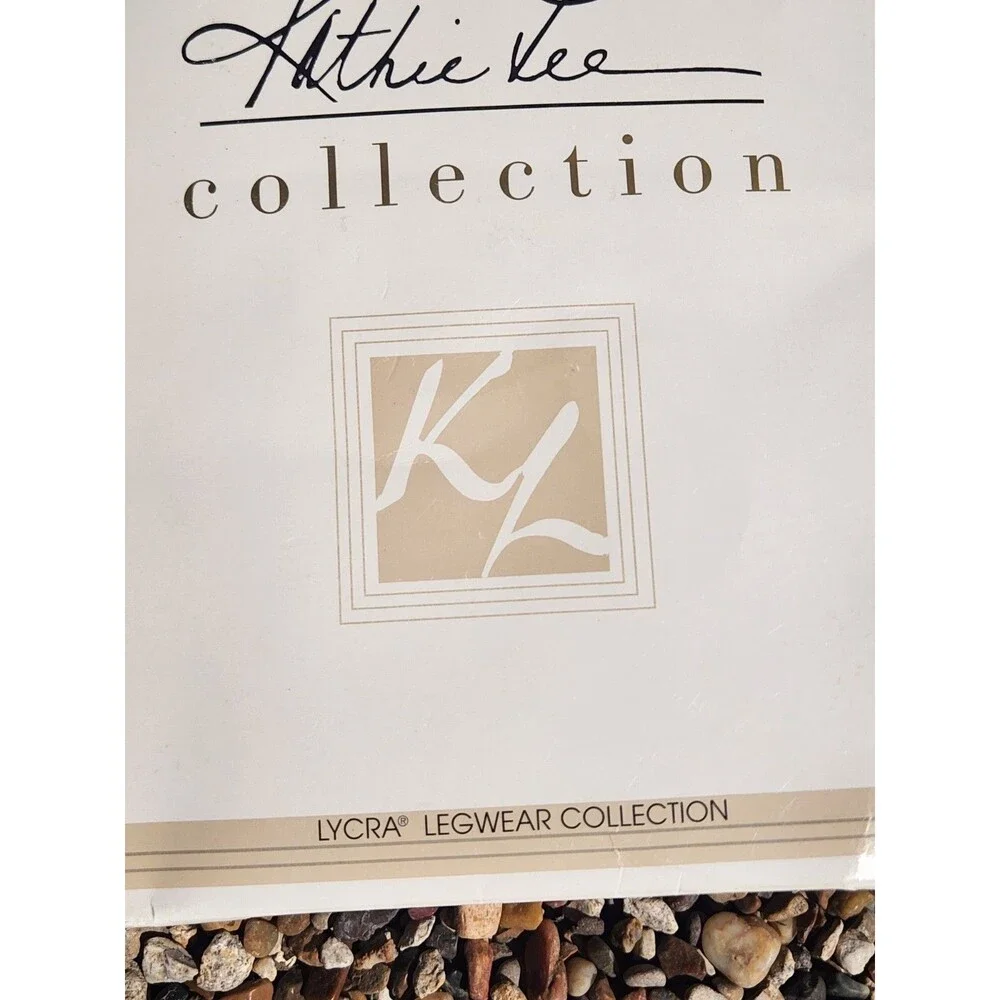 Kathie Lee BodyShaper Vintage Pantyhose Silky Sheer Control Top Black